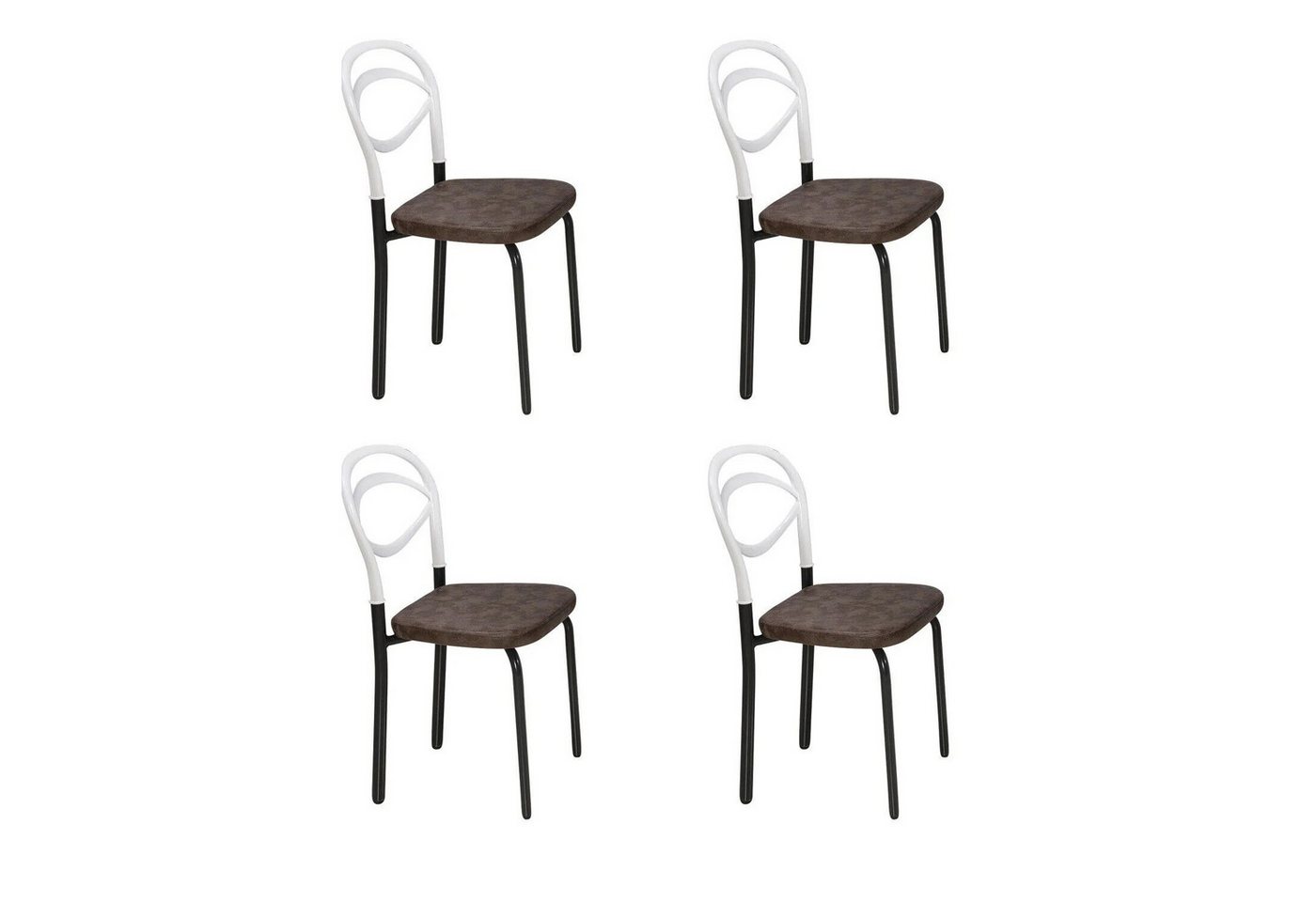 OMAC Polsterstuhl Esszimmerstühle Küchenstuhl Braun Weiß 4x Stühl Kunstleder OMAC Polsterstuhl Esszimmerstühle Küchenstuhl Braun Weiß 4x Stühl Kunstleder von OMAC