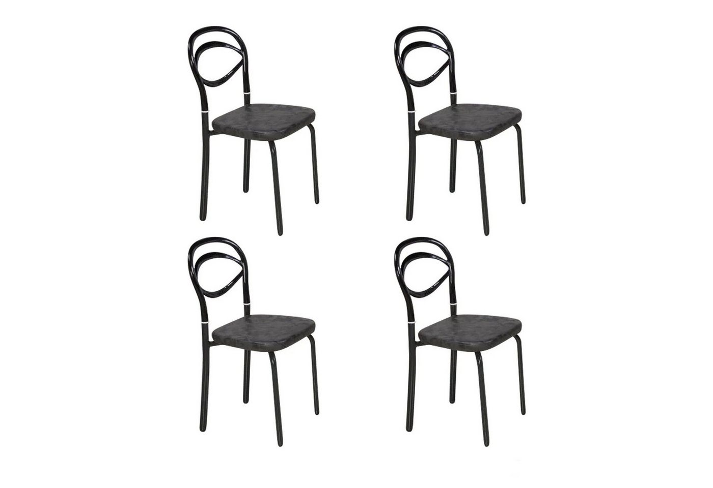 OMAC Polsterstuhl Esszimmerstühle Küchenstuhl Schwarz 4x Stühl Kunstleder OMAC Polsterstuhl Esszimmerstühle Küchenstuhl Schwarz 4x Stühl Kunstleder von OMAC