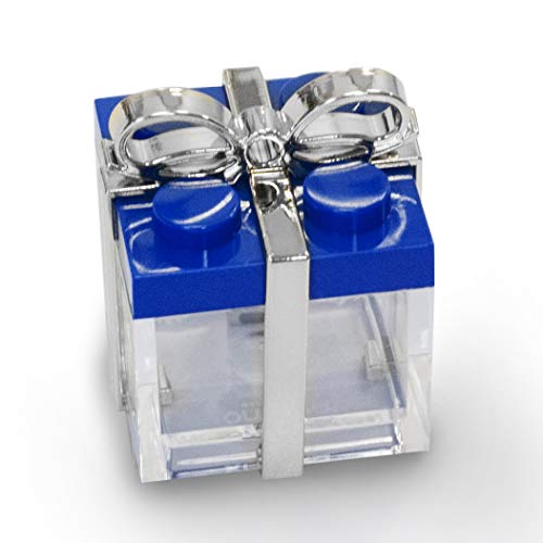 Omada Design Deko für Schachtel Typ Ziegelstein aus Plexiglas (24 Stück) transparent Format 5 x 5 cm, für Gastgeschenke oder Weihnachtskugeln von omada