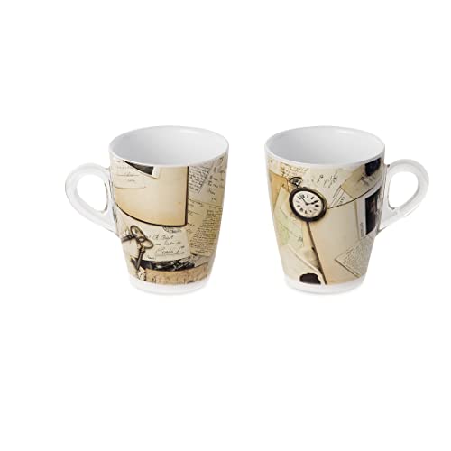 OMADA Design Set mit 2 Tassen, Milchtasse, amerikanischer Kaffee, aus bruchsicherem Kunststoff, Linie Plexart von omada