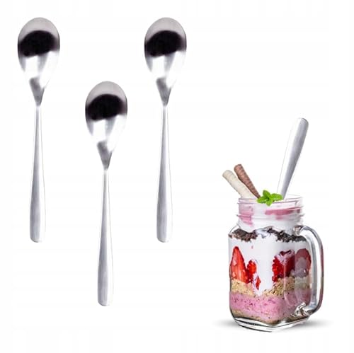 OMAGO, 3er Teelöffel, 3x Kaffeelöffel, kleine Schüssel, glatt, eleganter Löffel, Dessertlöffel, Set, modern von OMAGO