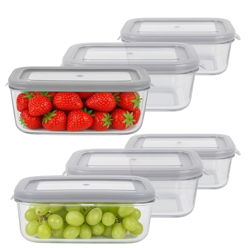 OMAGO, Vorratsdosen-Set, Vorratsgläser, transparente Glasdosen mit Deckel, luftdicht, BPA-frei, 6 Stück OMAGO, Vorratsdosen-Set, Vorratsgläser, transparente Glasdosen mit Deckel, luftdicht, BPA-frei, 6 Stück von OMAGO