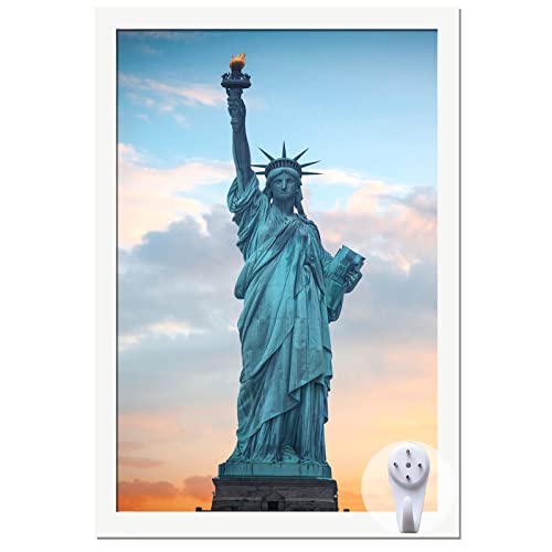 OMAIGAR 40,6 x 61 cm Bilderrahmen für 16 x 24 Poster Foto Leinwand Zertifikat Weiß Hoch Transparent Fotorahmen Wand Desktop Horizontal Vertikal 16 x 24 von OMAIGAR