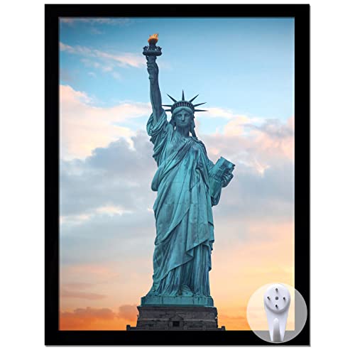 OMAIGAR 43,2 x 55,9 cm Bilderrahmen für 43,2 x 55,9 cm Poster Foto Leinwand Zertifikat Schwarz Hoch Transparent Fotorahmen Wand Desktop Horizontal Vertikal 17 x 22 von OMAIGAR