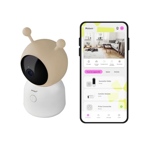 OMAJIN by Netatmo, Smarte Babyphone-Kamera, 2K HD, Nachtsicht, Info bei Weinen, bidirektionales Audio, Schlaflieder u. -melodien, Nachtlicht, Feuchtigkeits- u. Temperatursensor, App-Steuerung, OBC-01 OMAJIN by Netatmo, Smarte Babyphone-Kamera, 2K HD, Nachtsicht, Info bei Weinen, bidirektionales Audio, Schlaflieder u. -melodien, Nachtlicht, Feuchtigkeits- u. Temperatursensor, App-Steuerung, OBC-01 von OMAJIN