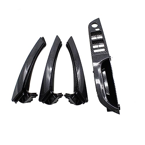 Innen Handgriff Griffverkleidung Für B&MW 3 Serie E90 E91 316 318 320 325 328 RHD Rechts Autos Carbon Fiber Innen Tür Griff Armlehne Panel Vollen Satz Innentürgriffe ( Color : 35.5 Low-end set ) von OMDHATU