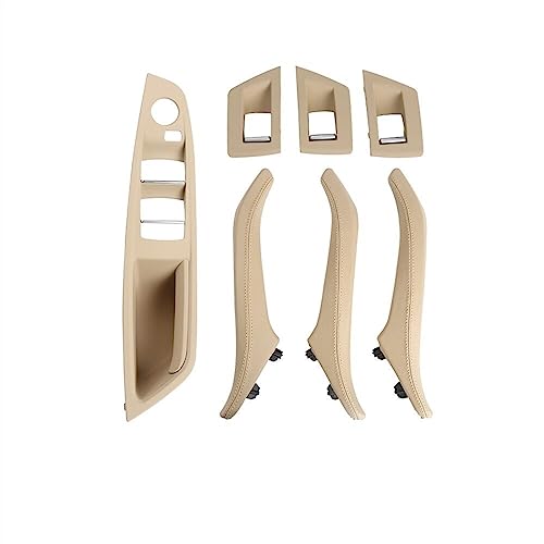 Innen Handgriff Griffverkleidung Für B&MW 5 Series F10 F11 51417225866 Links Rechts Seite Fahrer Autos Innen Leder Türgriffe Volle Auto Innen Trim Tür Ziehen Innentürgriffe ( Color : LHD Beige ) von OMDHATU