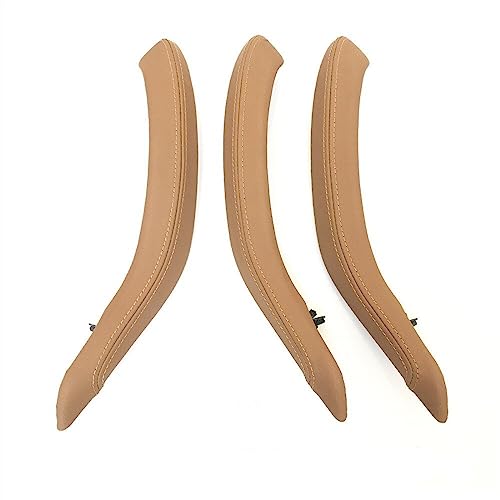 Innen Handgriff Griffverkleidung LHD Auto Innen Links Rechts Passagier Für B&MW X5 X6 F15 F16 2014 2015-2018 Tür Pull Griff Äußere Leder Abdeckung Trim Innentürgriffe ( Color : LHD Champagne 3pcs ) von OMDHATU
