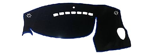 OMDHATU Auto Türschlitzmatte Für R&ENAULT Für Scenic 2 II 2004–2009 Auto-Armaturenbrett-Abdeckung Bordmatte Dashmat Teppich Pad Sonnenschutz-Kissen (Color : Polyester Blue Edge) von OMDHATU