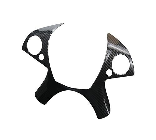 OMDHATU Carbon Faser Auto Styling Für Mercedes Für Benz C Klasse W204 2007-2014 Lenkrad Taste Rahmen Abdeckung Aufkleber Trim Zubehör Lenkradabdeckung (Color : 1 Carbon Fiber Color) von OMDHATU