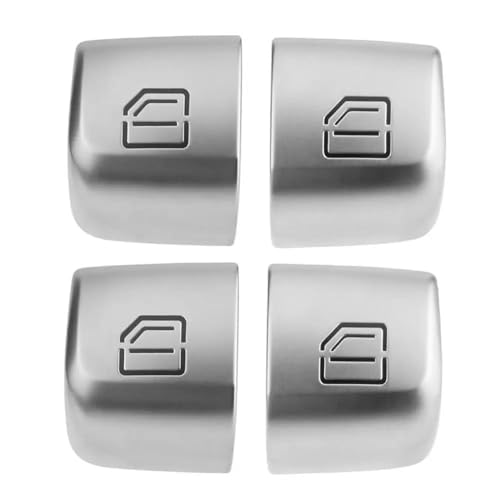 OMDHATU Für Mercedes Für Benz C Klasse W205 Master Fenster Schalter Reparatur Taste Kappen Auto Tür Windows Glas Lift Control Schalter (Color : 4Pcs 1 Set) von OMDHATU