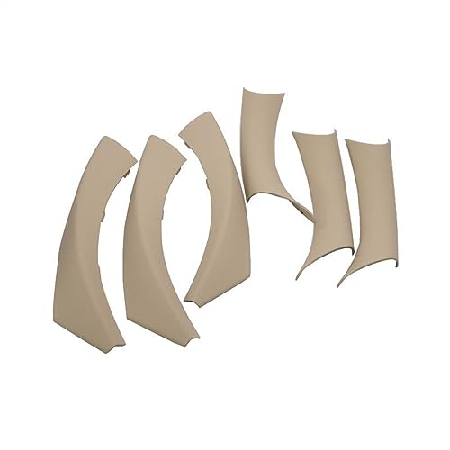 OMDHATU Innen Handgriff Griffverkleidung 6 Stücke Auto Innen Tür Griff Pull Abdeckung Carbon Für B&MW 3 Serie E90 E91 E92 316 318 320 325 328i 2004-2012 Stil Dekor Innentürgriffe (Color : LHD beige) von OMDHATU