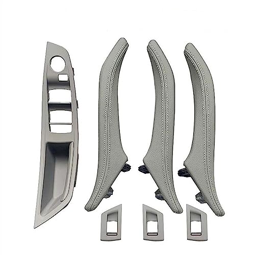 OMDHATU Innen Handgriff Griffverkleidung Auto Innen Leder Innentürgriff Panel Für B&MW 5 Series F10 F11 F18 520i 523i 525i 528i 535i Pull Trim Abdeckung Innentürgriffe (Color : LHD Grey) von OMDHATU