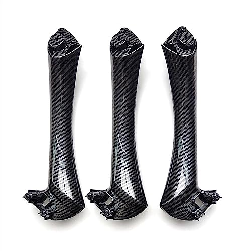 OMDHATU Innen Handgriff Griffverkleidung Auto Innen Zubehör Für B&MW 3 Serie E90 E91 316 318 320 325 328i Carbon Faser Armlehne Panel Tür Griff Set Innentürgriffe (Color : RHD Inside 3pcs Set) von OMDHATU