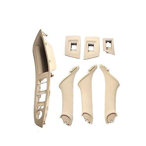 OMDHATU Innen Handgriff Griffverkleidung Auto-Innentürgriff Für B&MW 5er F10 F18 2010–2016 LHD 7 Stück Auto-Innentürgriffplatte Dekorative Abdeckung Innentürgriffe (Color : Beige) von OMDHATU