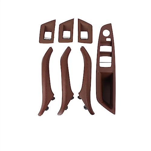 OMDHATU Innen Handgriff Griffverkleidung Für B&MW 5 Series F10 F11 51417225866 Links Rechts Seite Fahrer Autos Innen Leder Türgriffe Volle Auto Innen Trim Tür Ziehen Innentürgriffe (Color : RHD Red) von OMDHATU