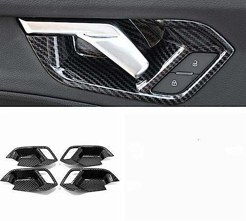 OMDHATU Innen Handgriff Griffverkleidung Innen Zubehör Auto Styling Für A-UDI Q3 F3 2019-2022 Inneren Türgriff Rahmen Aufkleber Dekoration Abdeckung Trim Innentürgriffe (Color : 1) von OMDHATU