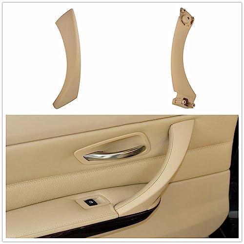 OMDHATU Innen Handgriff Griffverkleidung Innentürgriffe Für B&MW 3er E90 E91 318 320 325 328 330 335 Teil Innentüren Panel Griff Bar Pull Trim Cover Innentürgriffe (Color : Beige(on The Left)) von OMDHATU