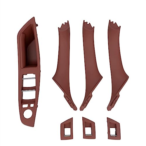 OMDHATU Innen Handgriff Griffverkleidung LHD Auto Innentürgriff Linke Antriebsplattenabdeckung Ersetzen Beige Für B&MW 5er F10 F11 2010–2016 Innentürgriffe (Color : Red Brown) von OMDHATU