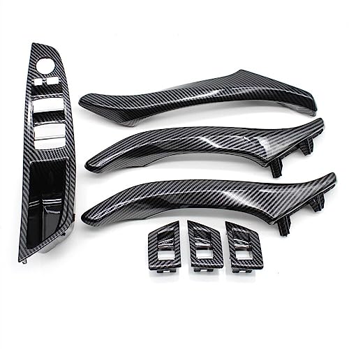 OMDHATU Innen Handgriff Griffverkleidung LHD RHD Carbon Faser Für B&MW 5 Series F10 F11 520i 523i 525i 528i 530i 535i Auto Innen Tür Griff Pull 7PCS Set Innentürgriffe (Color : LHD Assembly Set) von OMDHATU