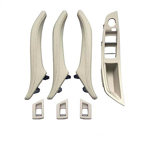 OMDHATU Innen Handgriff Griffverkleidung LHD RHD Fahrerseite Armlehne Beifahrer Für B&MW 5er F10 520 523 525 528 530 535 Türgriff-Set Aus Leder Innentürgriffe (Color : RHD Oyster 7pcs Set) von OMDHATU