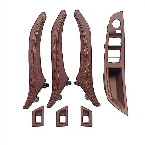 OMDHATU Innen Handgriff Griffverkleidung LHD RHD Fahrerseite Armlehne Beifahrer Für B&MW 5er F10 520 523 525 528 530 535 Türgriff-Set Aus Leder Innentürgriffe (Color : RHD Red 7pcs Set) von OMDHATU