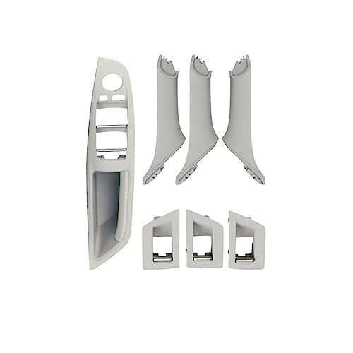 OMDHATU Innen Handgriff Griffverkleidung Linker Antrieb LHD Beige Schwarz Kohlefaser 7-teiliges Set Für B&MW 5er F10 F18 523 525 528 Auto-Innentürgriffgriff Innentürgriffe (Color : A-Grey) von OMDHATU