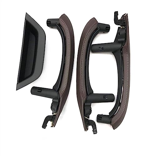 OMDHATU Innen Handgriff Griffverkleidung Links Rechts Für B&MW X3 X4 F25 F26 2010-2016 Fahrer Auto Innen Tür Pull Griff Leder Abdeckung Set Montage Ersatz Innentürgriffe (Color : LHD Set Moka) von OMDHATU