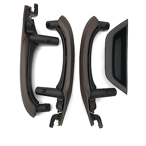 OMDHATU Innen Handgriff Griffverkleidung Links Rechts Für B&MW X3 X4 F25 F26 2010-2016 Fahrer Auto Innen Tür Pull Griff Leder Abdeckung Set Montage Ersatz Innentürgriffe (Color : RHD Set Moka) von OMDHATU