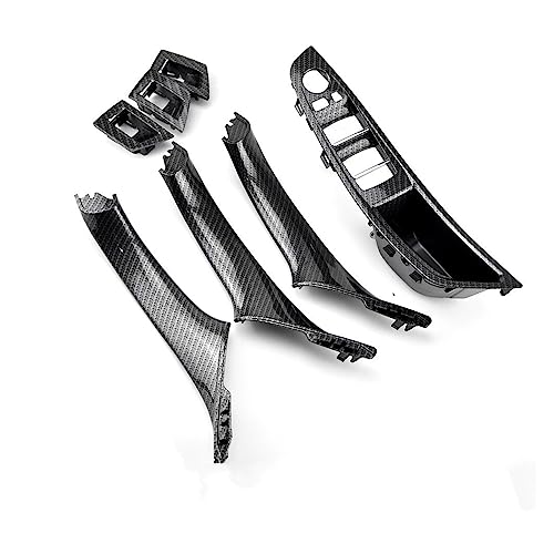 OMDHATU Innen Handgriff Griffverkleidung RHD LHD Auto Innentürgriff Für B&MW 5 Series F10 F11 520d 525d 530d 535i Innenverkleidung Pull Trim Abdeckung Innentürgriffe (Color : RHD-Carbon-7PCS) von OMDHATU