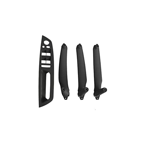 OMDHATU Innere Zuggriffabdeckung Für B&MW E70 E71 E72 X5 X6 LHD RHD 4Pcs Auto Innentürgriff Innenverkleidung Pull Trim Cover Griff Set Armlehne Ersatz Autoteile (Color : A Black, Größe : LHD) von OMDHATU