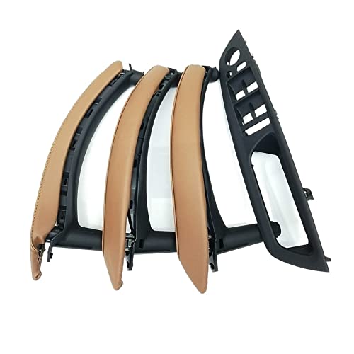 OMDHATU Innere Zuggriffabdeckung Für B&MW X5 X6 E70 E71 E72 2007-2013 RHD Rechtslenker Innentür Armlehne Lederzuggriff Komplettset Autoteile (Color : RHD Brown 7pcs) von OMDHATU