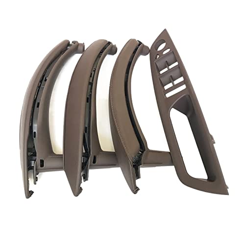 OMDHATU Innere Zuggriffabdeckung Für B&MW X5 X6 E70 E71 E72 2007-2013 RHD Rechtslenker Innentür Armlehne Lederzuggriff Komplettset Autoteile (Color : RHD Moka 7pcs) von OMDHATU