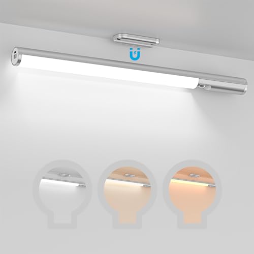 OMECO 2pcs 40cm Unterbauleuchte Küche LED Akku mit Bewegungsmelder Dimmbar 2200mA Magnetische LED Wandleuchte Innen mit Fernbedienung Unterbauleuchte Batteriebetrieben von OMECO