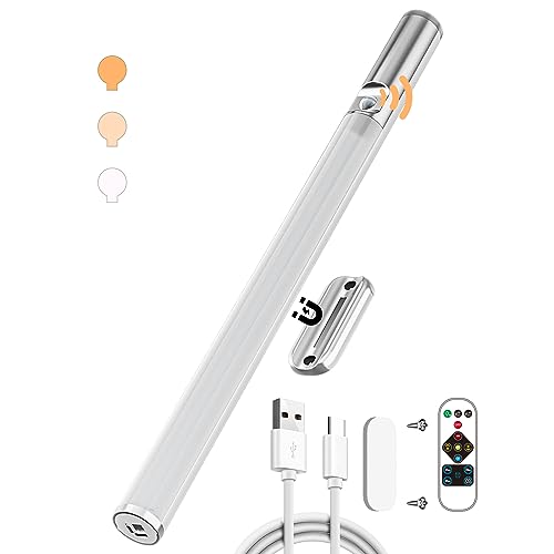 OMECO 40cm Unterbauleuchte Küche LED Akku mit Bewegungsmelder Dimmbar 2200mA Magnetische LED Wandleuchte Innen mit Fernbedienung Unterbauleuchte Batteriebetrieben von OMECO