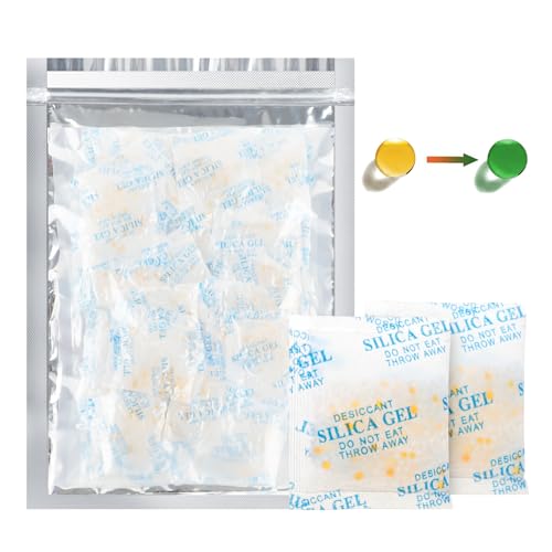 OMECO 10g x 30 Stück Silicagel Beutel mit Orange Indikator, Feuchtigkeitsabsorber Silica gel Beutel Sachets Silica Kugeln Kieselgel Trockenmittel für 3D Druck Filament lebensmittel Kamerataschen von OMECO