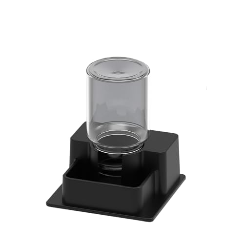 2 Pack Automatischer Wasserspender für Reptilien Hamster Gecko Eidechse Anti-Ertrinken Anti-Verdunstung Terrarium Schüssel Feeder (Schwarz) von OMEM
