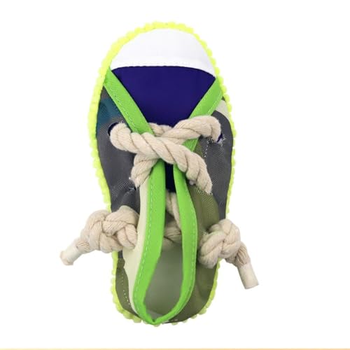 Interaktives Hundespielzeug 2er Set, Kreative Schuhe Form Quietschspielzeug für dauerhafte und sichere Kauspielzeit, lustige Schuhe Sound Spielzeug für kleine und mittelgroße Haustiere (Gelb) von OMEM