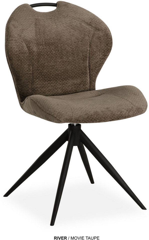 OMG Design Esszimmerstuhl River (Set, 1 St), Drehstuhl mit auto-return, mit Handgriff von OMG Design