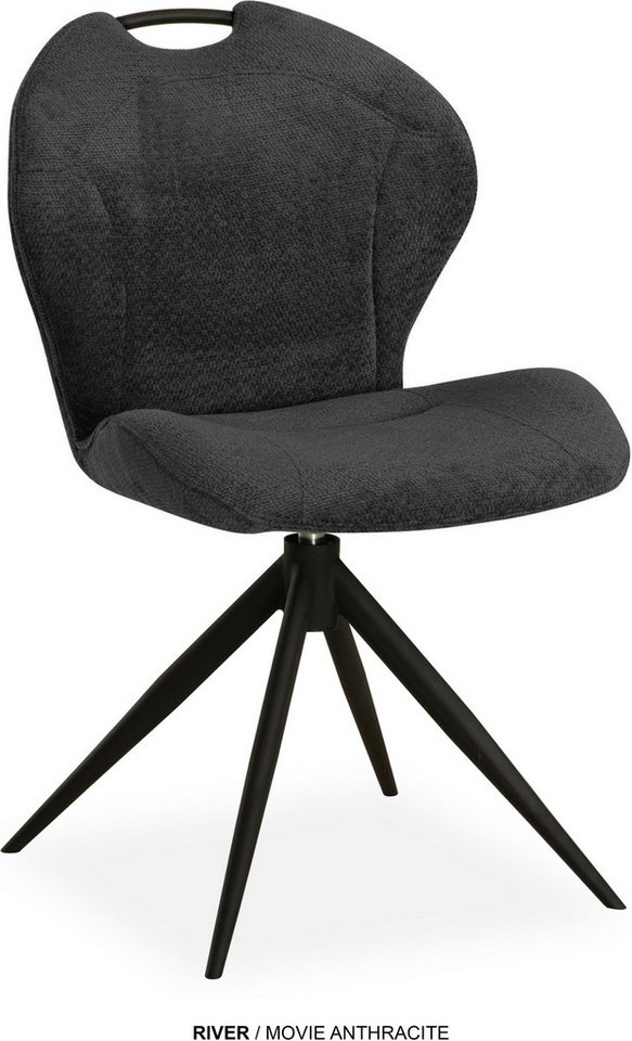 OMG Design Esszimmerstuhl River (Set, 2 St), Drehstuhl mit auto-return, mit Handgriff von OMG Design