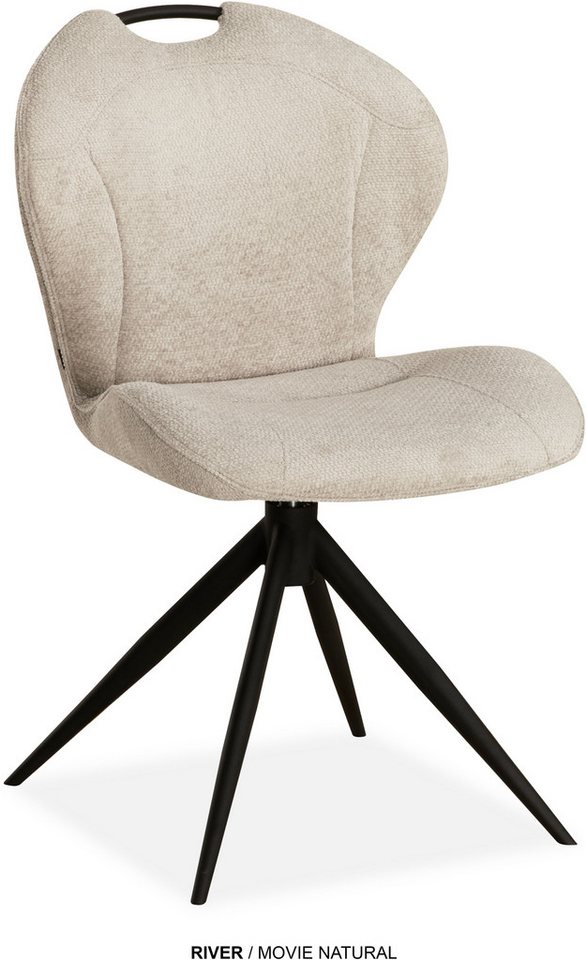 OMG Design Esszimmerstuhl River (Set, 2 St), Drehstuhl mit auto-return, mit Handgriff von OMG Design