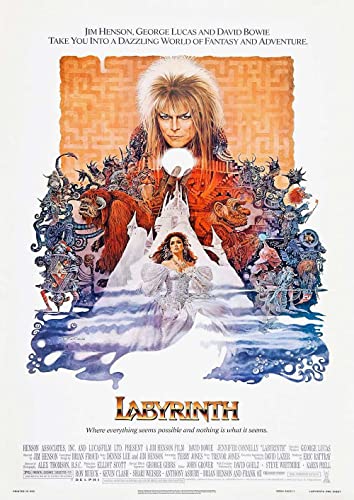 Klassische Labyrinth David Bowie Jim Henson Film Film A4 Poster/Kunstdruck/Bild 260 gsm Fotopapier satiniert von OMG Printing