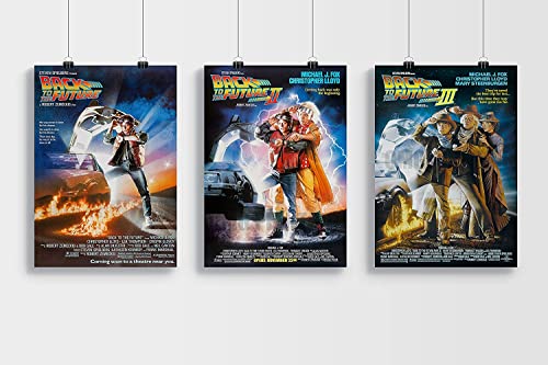 OMG Printing Back To The Future Trilogy Poster Set Poster/Druck/Bild Satin Fotopapier – A3 Set von OMG Printing