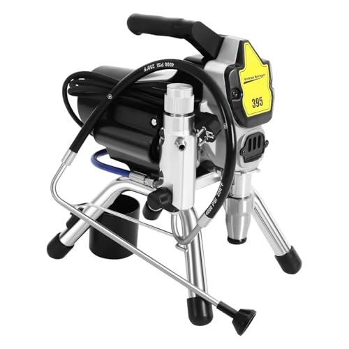 Airless Farbsprühgerät 1800W 1,8L/min Hochdruck Spritzgerät mit Verlängerungsstange & Spritzpistole, Lackiergerät für Innen- & Außenfarben (Wasser-/Ölbasiert) von OMGGYER