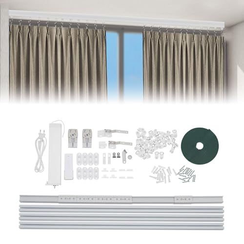 Gardinenschiene 1-läufig Vorhangschiene Deckenmontage, Intelligentes elektrisches Vorhang Schienensystem, Länge 2,16-4,2 Meter mit WiFi-Motor und Fernbedienung Gardinenschiene 1-läufig Vorhangschiene Deckenmontage, Intelligentes elektrisches Vorhang Schienensystem, Länge 2,16-4,2 Meter mit WiFi-Motor und Fernbedienung von OMGGYER