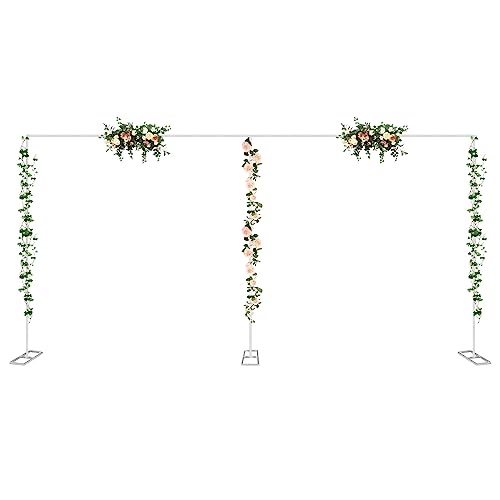Hochzeitsbogen Traubogen Hochzeit 3 x 6m Eckig Hintergrundständer Metall Hintergrund Garten Blumenbögen Dekor für Hochzeit, Geburtstag, Babyparty, Jahrestag und jede Feier (Silber) von OMGGYER