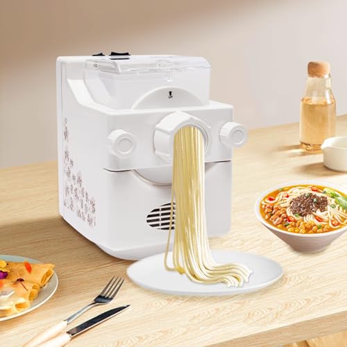 Nudelmaschine Elektrische Pasta Maker Multifunktions Haushalt Pastamaschine mit 9 Formscheiben für Ausgemachte Teigtaschen, Spaghetti, Fettuccine und Penne Nudelmaschine Elektrische Pasta Maker Multifunktions Haushalt Pastamaschine mit 9 Formscheiben für Ausgemachte Teigtaschen, Spaghetti, Fettuccine und Penne von OMGGYER