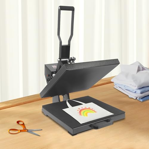 OMGGYER Transferpresse Tshirt Druckmaschine Hitzepresse, DIY Mulitifunktional Sublimation Wärmepresse mit digitalem LED-Temperatur- und Zeitcontroller, 38x38 cm OMGGYER Transferpresse Tshirt Druckmaschine Hitzepresse, DIY Mulitifunktional Sublimation Wärmepresse mit digitalem LED-Temperatur- und Zeitcontroller, 38x38 cm von OMGGYER