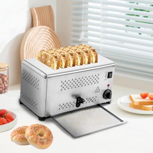 Toaster 6 Scheiben 3 Bräunungstufe 2400W Toaster Edelstahl | Aufwärmfunktion | Liftfunktion | Abschaltautomatik, für dickes Brot, Toast und Brötchen, 41 * 22 * 27cm Toaster 6 Scheiben 3 Bräunungstufe 2400W Toaster Edelstahl | Aufwärmfunktion | Liftfunktion | Abschaltautomatik, für dickes Brot, Toast und Brötchen, 41 * 22 * 27cm von OMGGYER