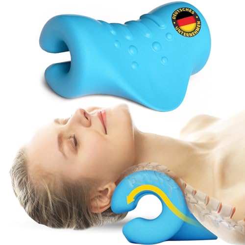 OMH nutrition OH MY HEALTH Nackenstrecker Nackenrolle orthopädisch Nacken und Schulter Relaxer Nackendehner tragbares zervikales Traktionsgerät von OMH nutrition OH MY HEALTH